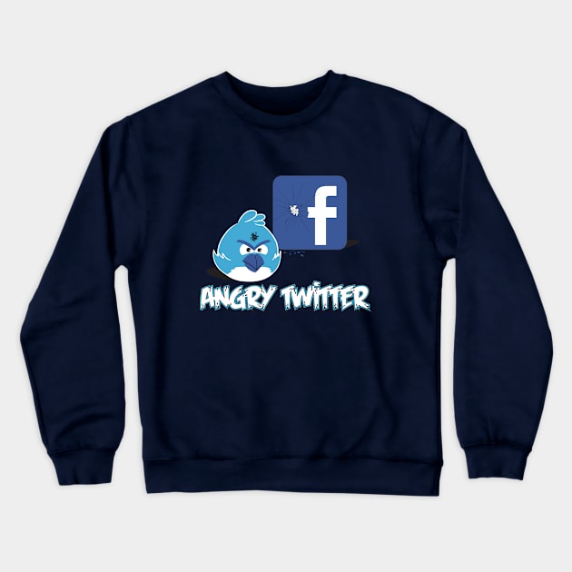 Angry Twitter Crewneck Sweatshirt by Aefe